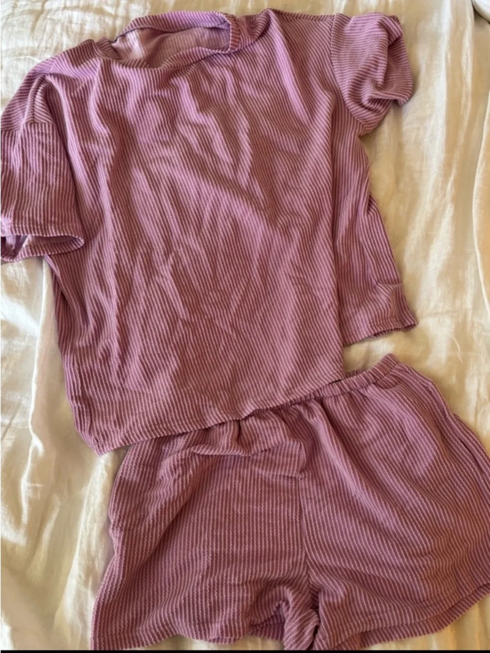 Summer Matching Set | Bright Pink | Women's Ribbed Set | Size M